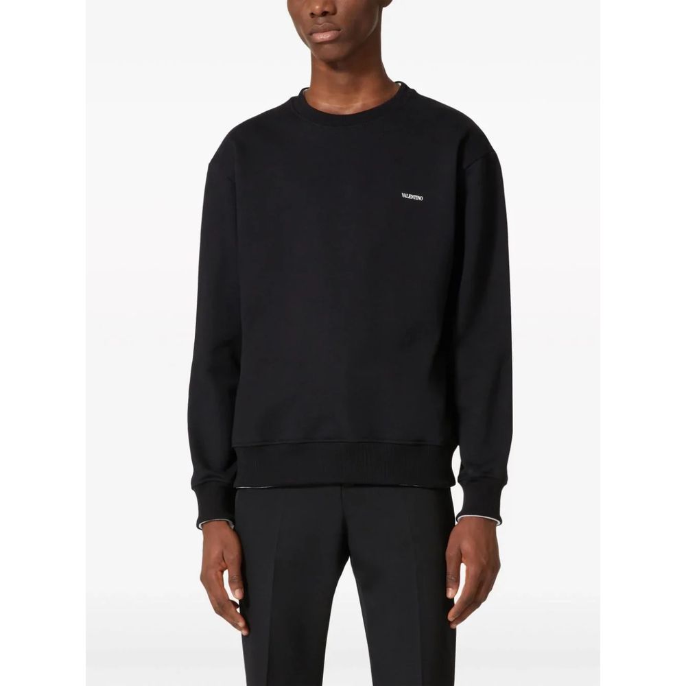Valentino Black Cotton Sweater - Ginchy