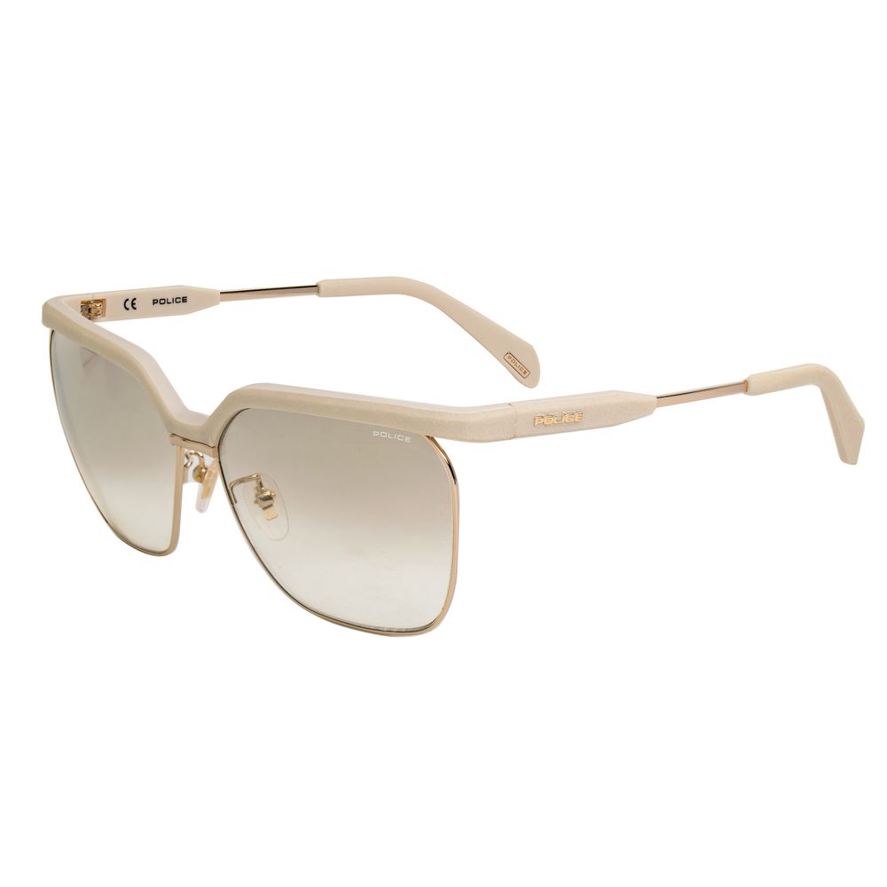 Police Beige Metal Sunglasses - Ginchy