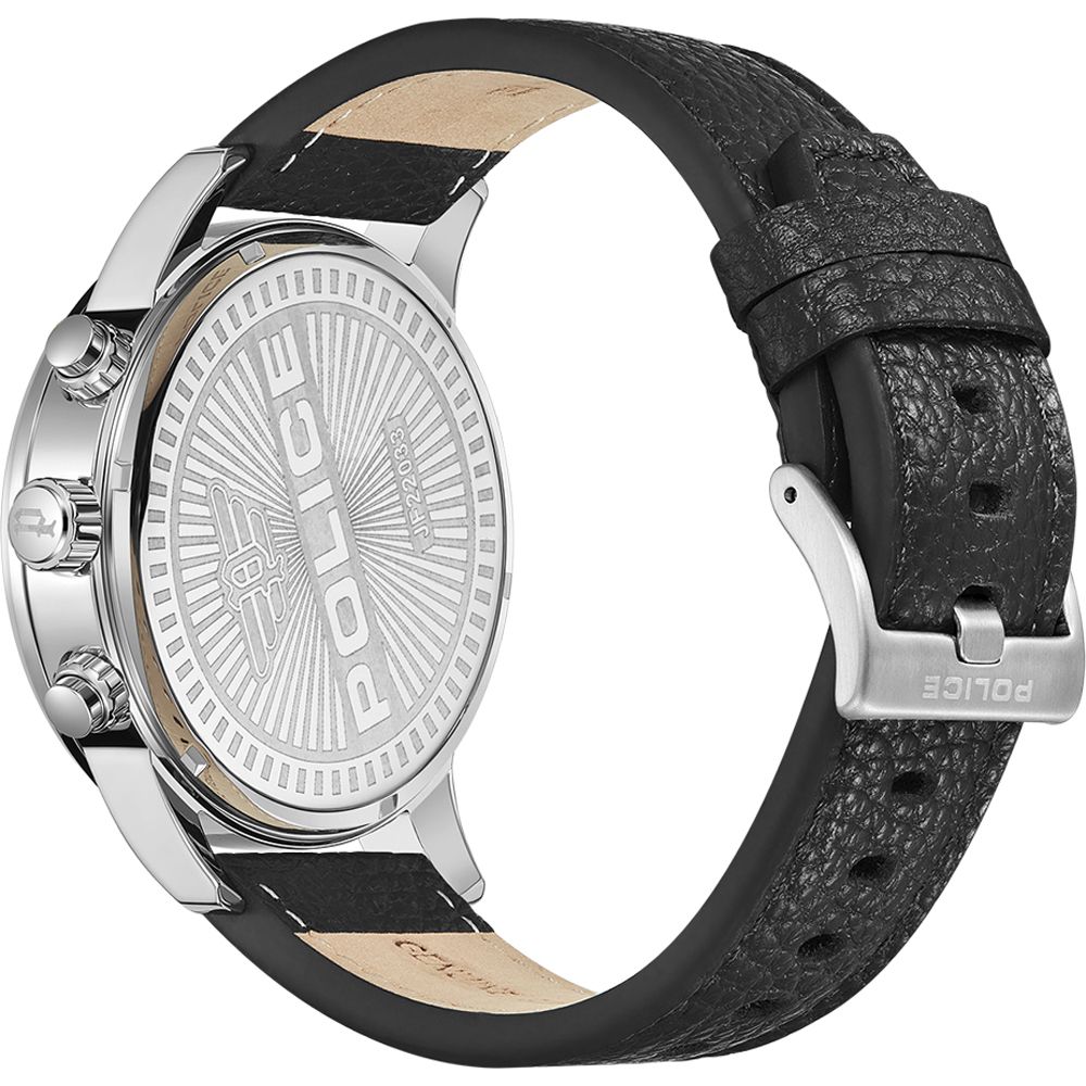 Police Black Leather Watch - Ginchy