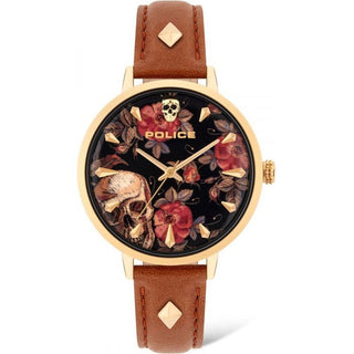 Police Brown Leather Watch - Ginchy