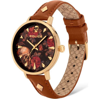 Police Brown Leather Watch - Ginchy
