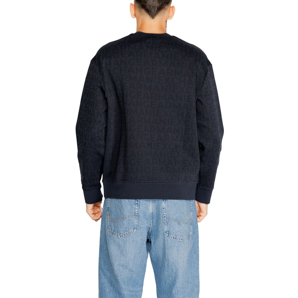 Armani Exchange Blue Cotton Sweatshirt - Ginchy