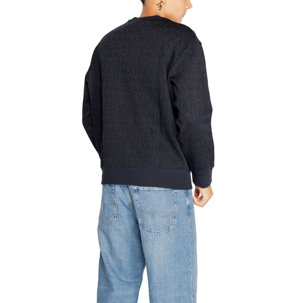 Armani Exchange Blue Cotton Sweatshirt - Ginchy