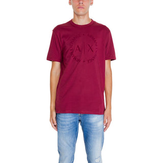 Armani Exchange Bordeaux Cotton T-Shirt - Ginchy