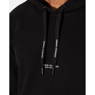 Armani Exchange Black Cotton Hoody - Ginchy