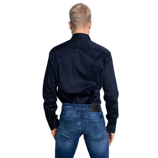 Armani Exchange Blue Cotton Shirt - Ginchy