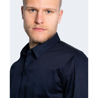 Armani Exchange Blue Cotton Shirt - Ginchy