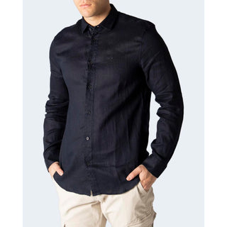 Armani Exchange Blue Linen Shirt - Ginchy
