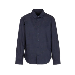 Armani Exchange Blue Cotton Shirt - Ginchy