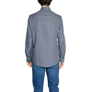 Armani Exchange Blue Cotton Shirt - Ginchy