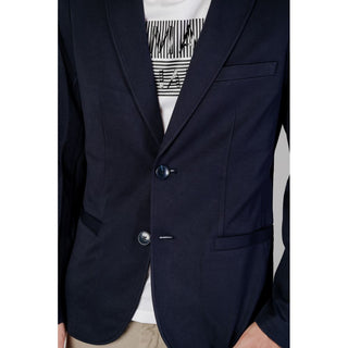 Armani Exchange Blue Viscose Blazer - Ginchy