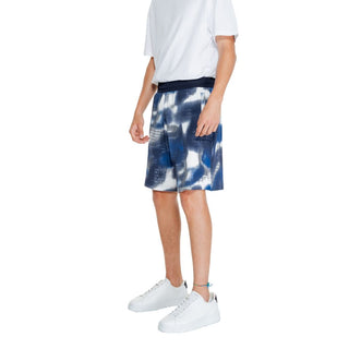Armani Exchange Blue Cotton Bermuda - Ginchy