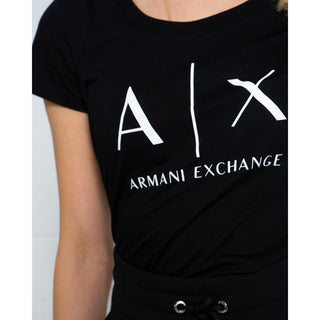 Armani Exchange Black Cotton T-Shirt - Ginchy