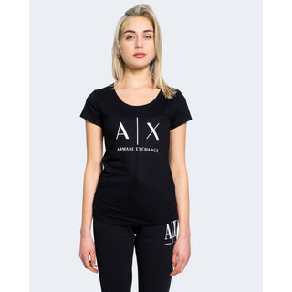 Armani Exchange Black Cotton T-Shirt - Ginchy