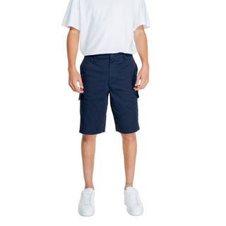 Armani Exchange Blue Cotton Bermuda - Ginchy