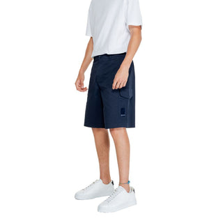 Armani Exchange Blue Cotton Bermuda - Ginchy
