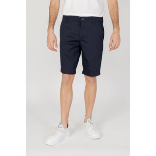 Armani Exchange Blue Cotton Bermuda