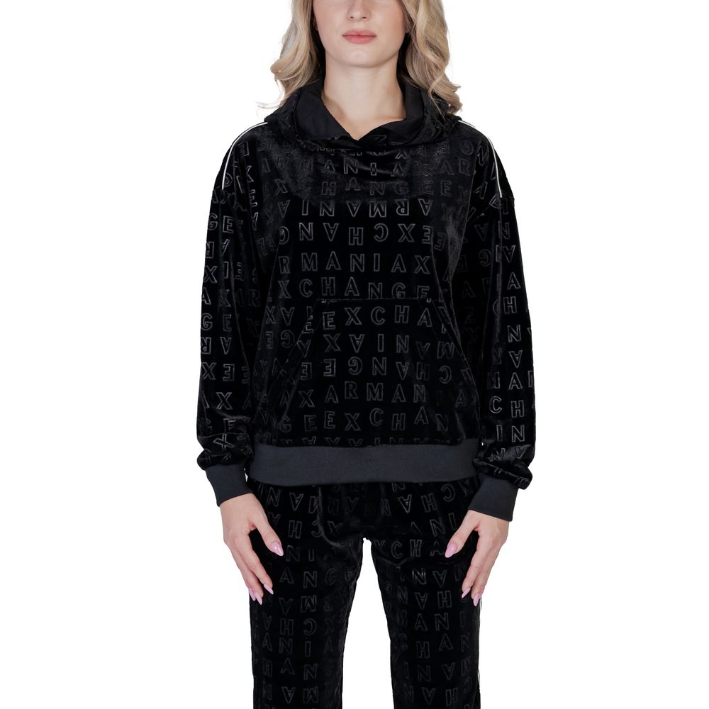 Armani Exchange Black Polyester Hoody - Ginchy