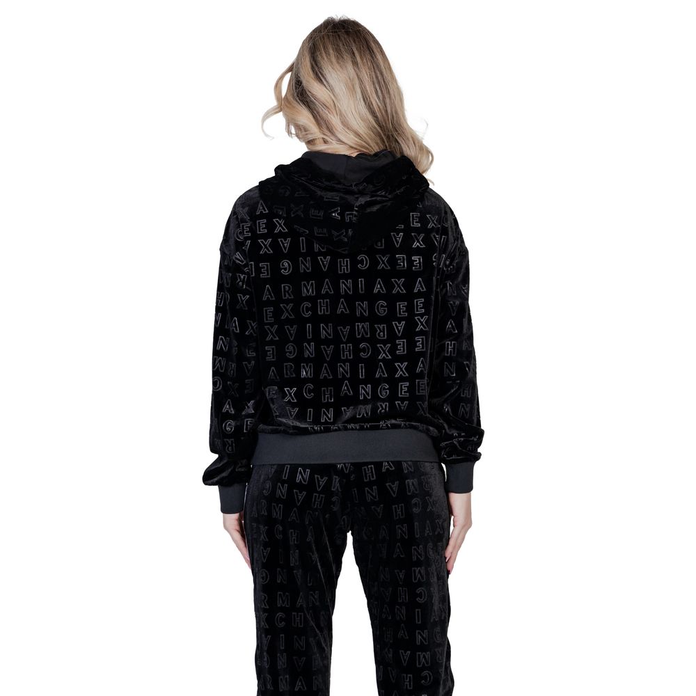 Armani Exchange Black Polyester Hoody - Ginchy