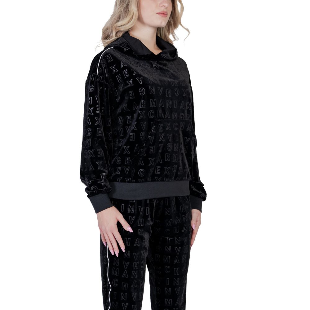 Armani Exchange Black Polyester Hoody - Ginchy