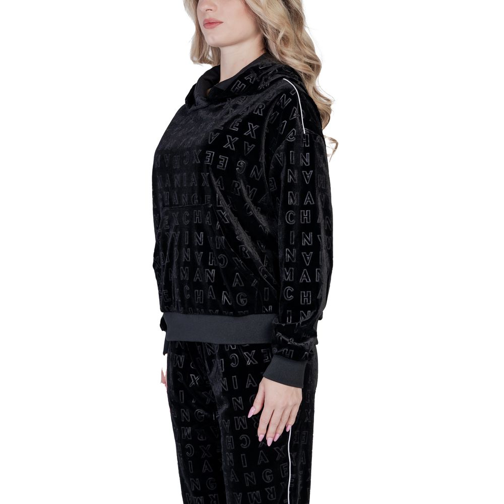 Armani Exchange Black Polyester Hoody - Ginchy
