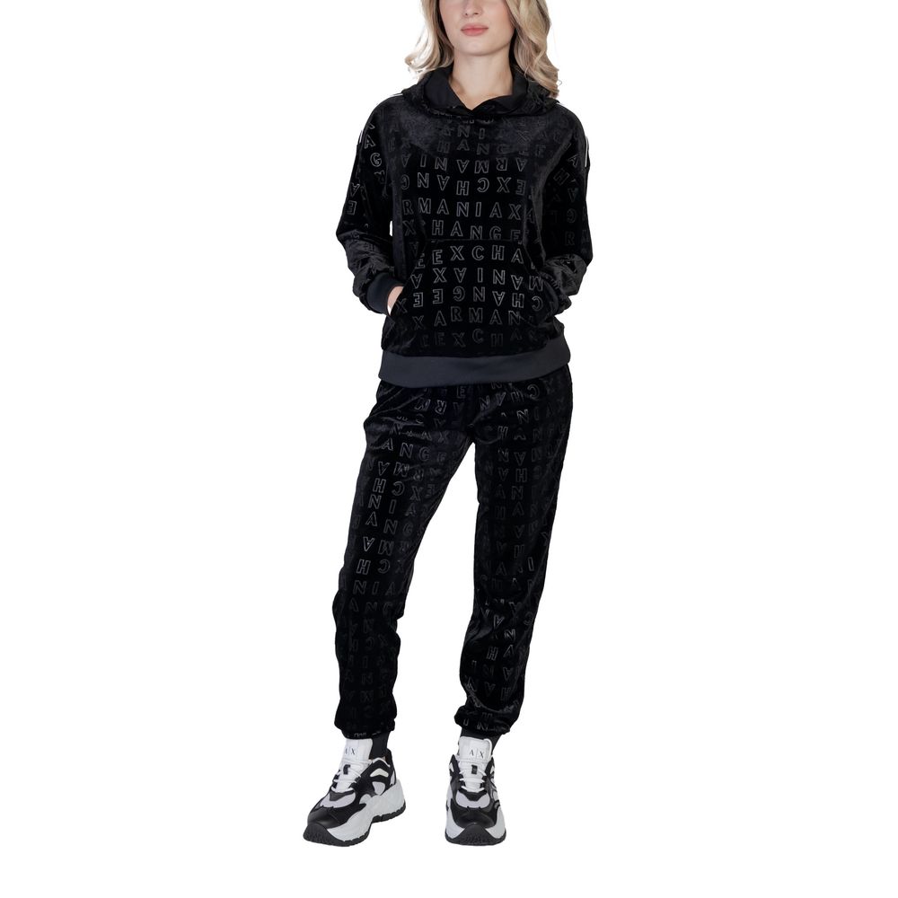Armani Exchange Black Polyester Hoody - Ginchy