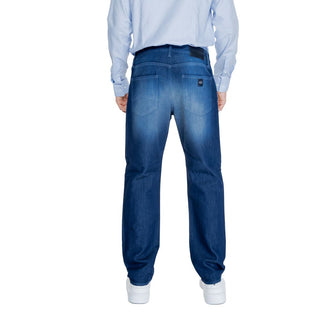 Armani Exchange Blue Cotton Skinny Pant - Ginchy