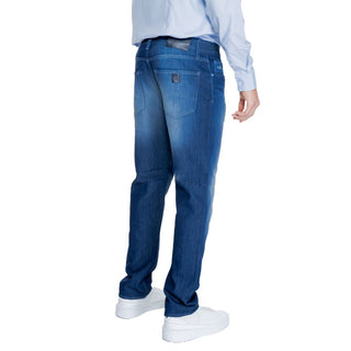 Armani Exchange Blue Cotton Skinny Pant - Ginchy