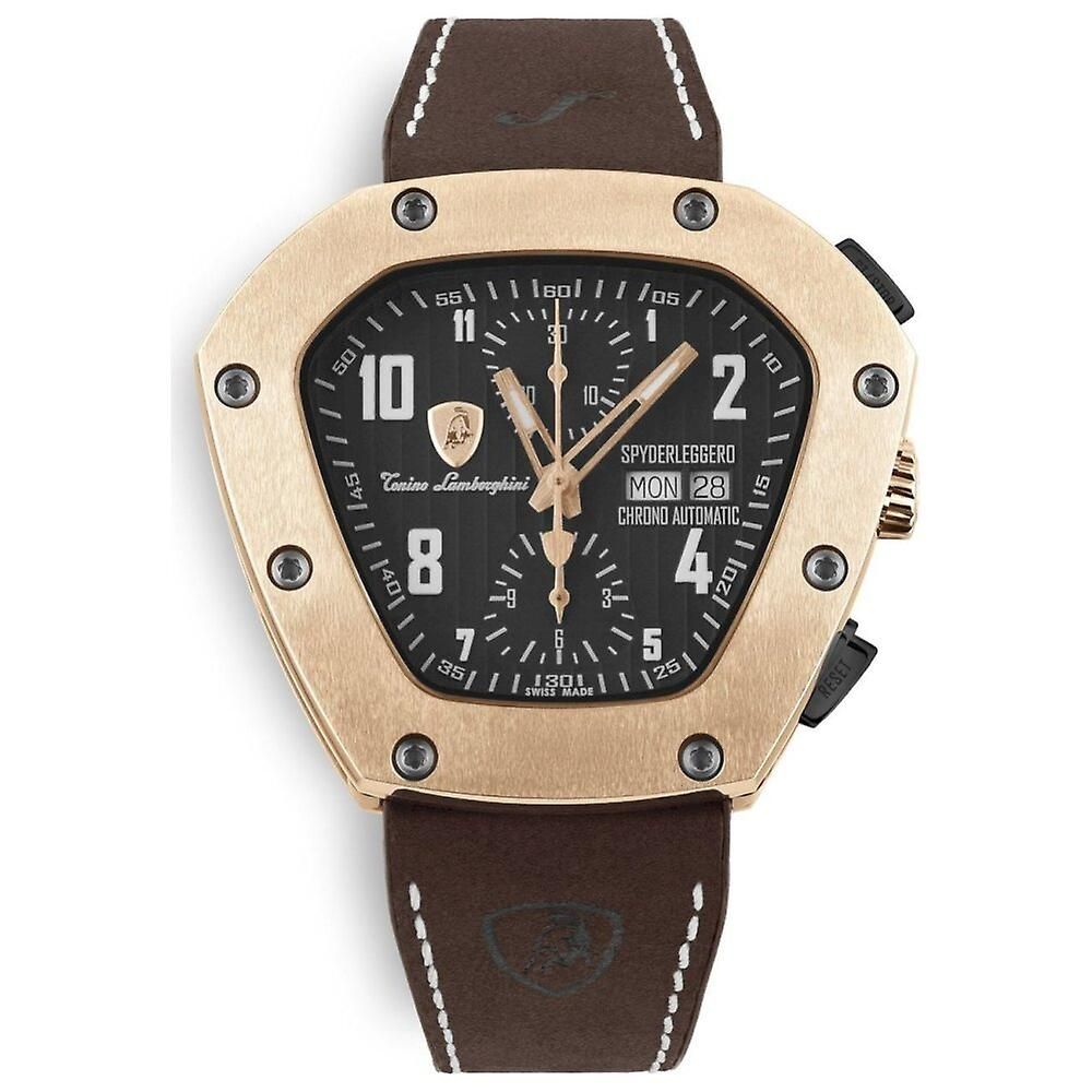 Lamborghini Black Leather Watch - Ginchy