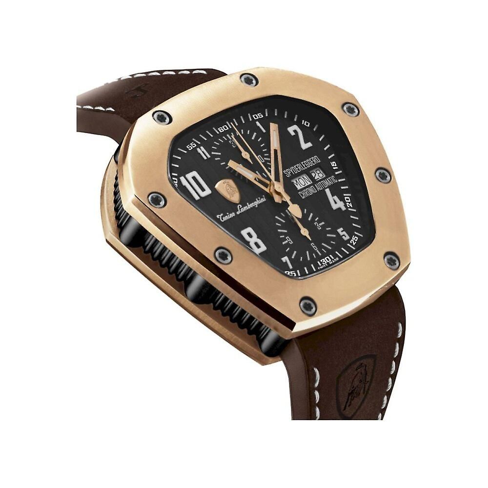 Lamborghini Black Leather Watch - Ginchy