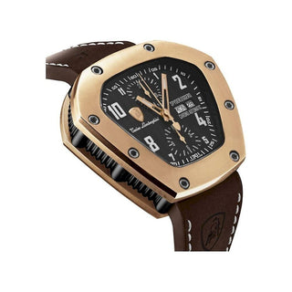 Lamborghini Black Leather Watch - Ginchy