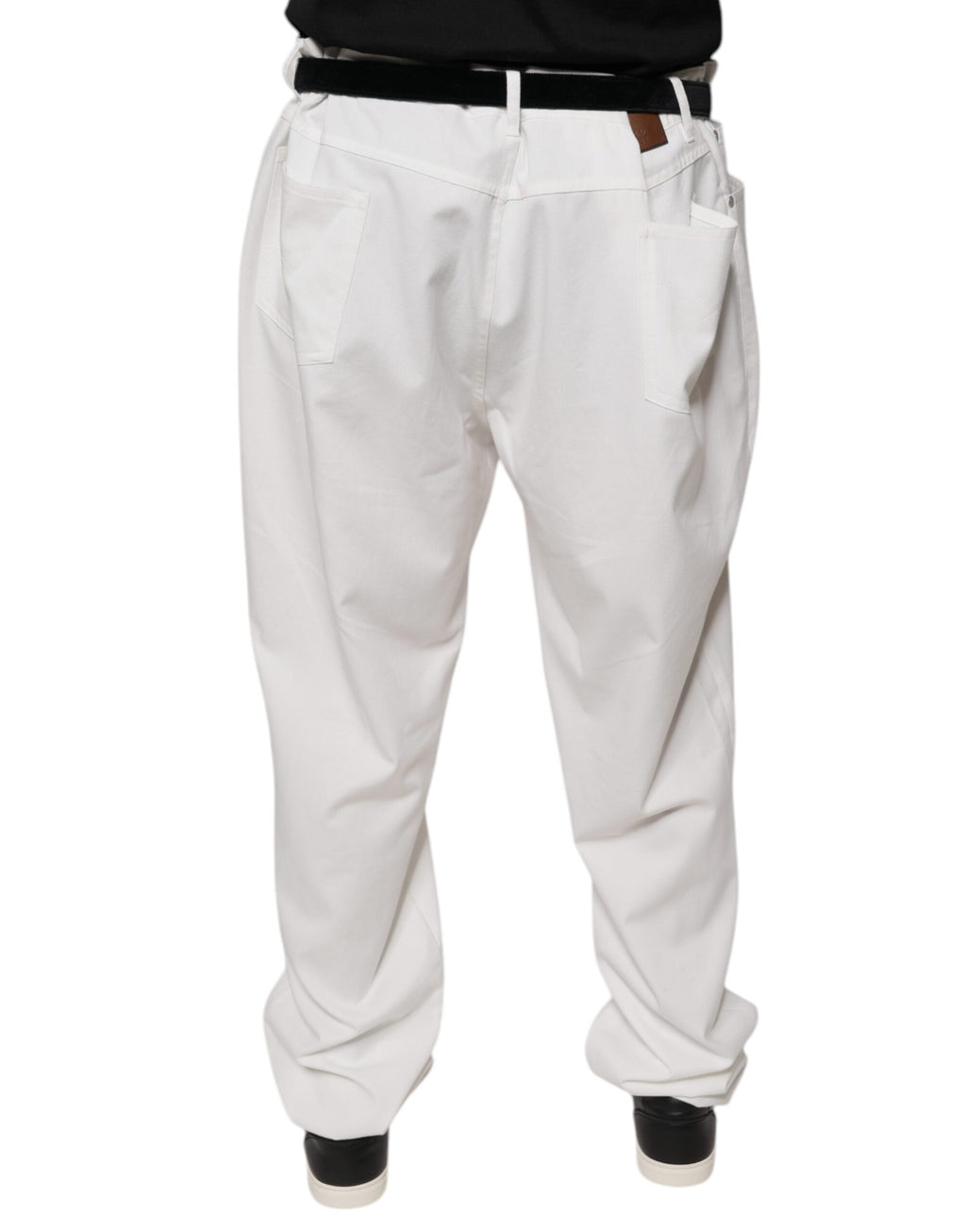 Brunello Cucinelli White Cotton Men Dress Tapered Pants - Ginchy