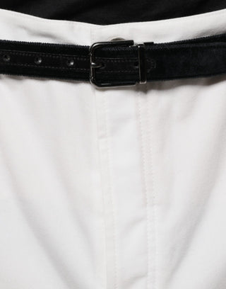 Brunello Cucinelli White Cotton Men Dress Tapered Pants - Ginchy