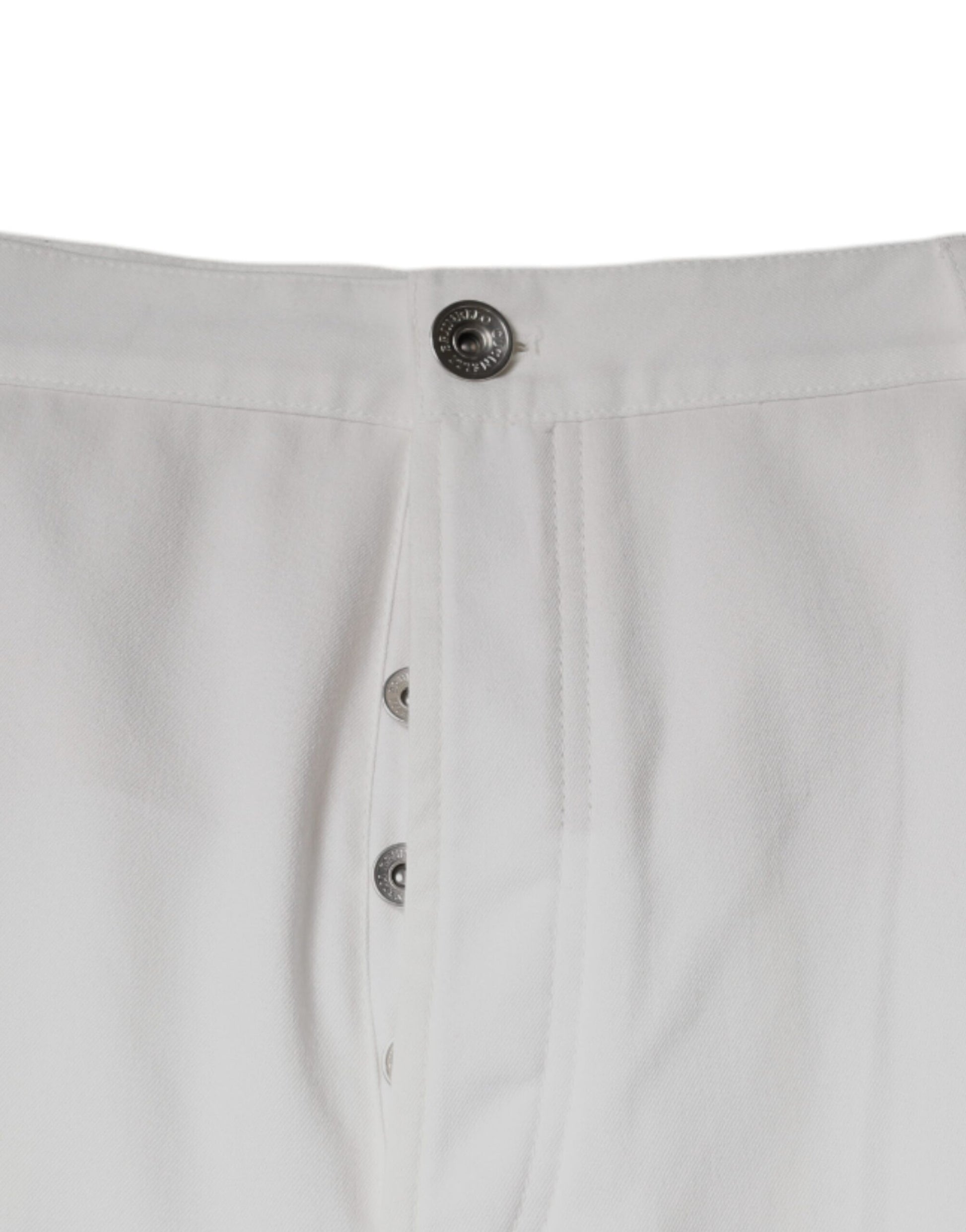 Brunello Cucinelli White Cotton Men Dress Tapered Pants - Ginchy