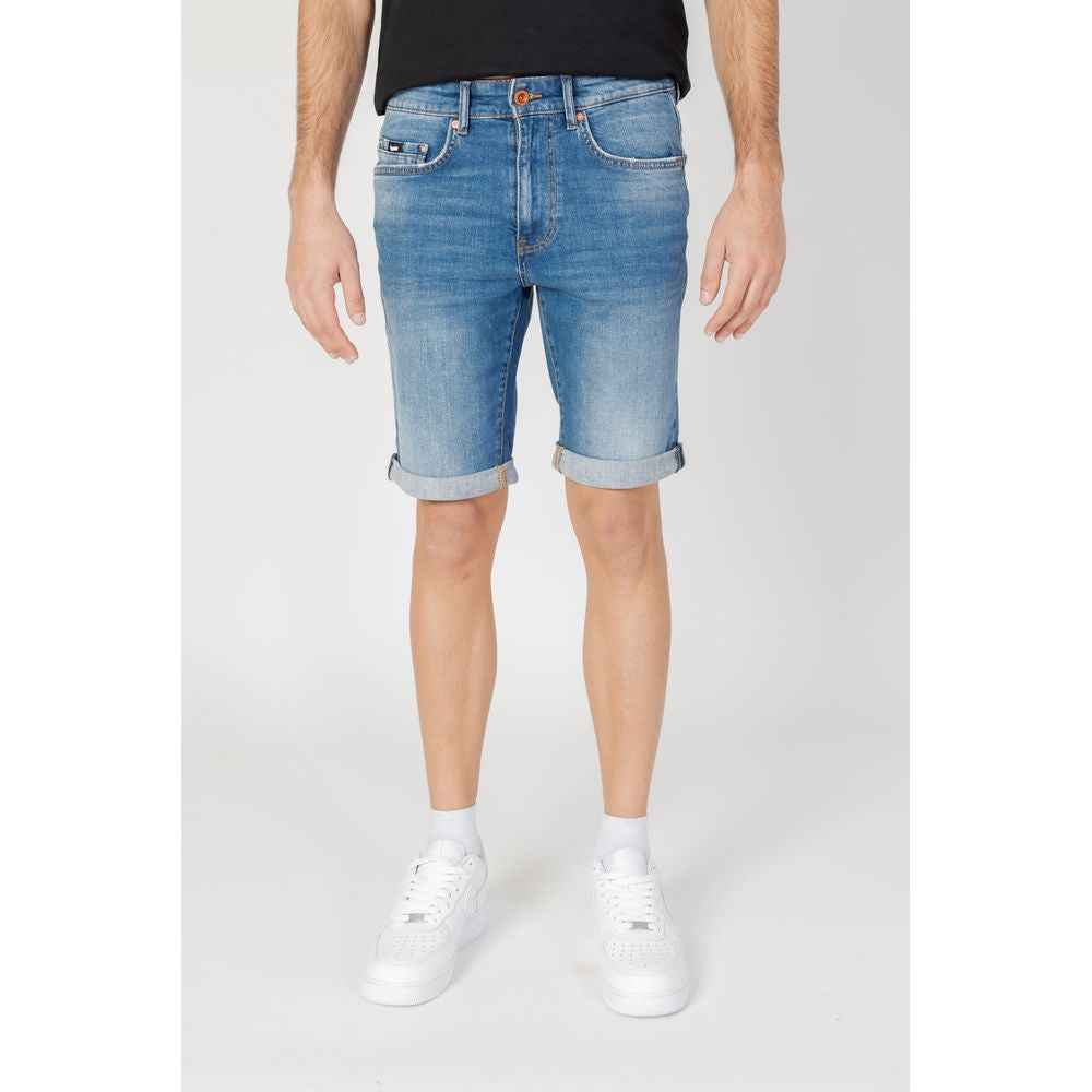Gas Blue Cotton Bermuda
