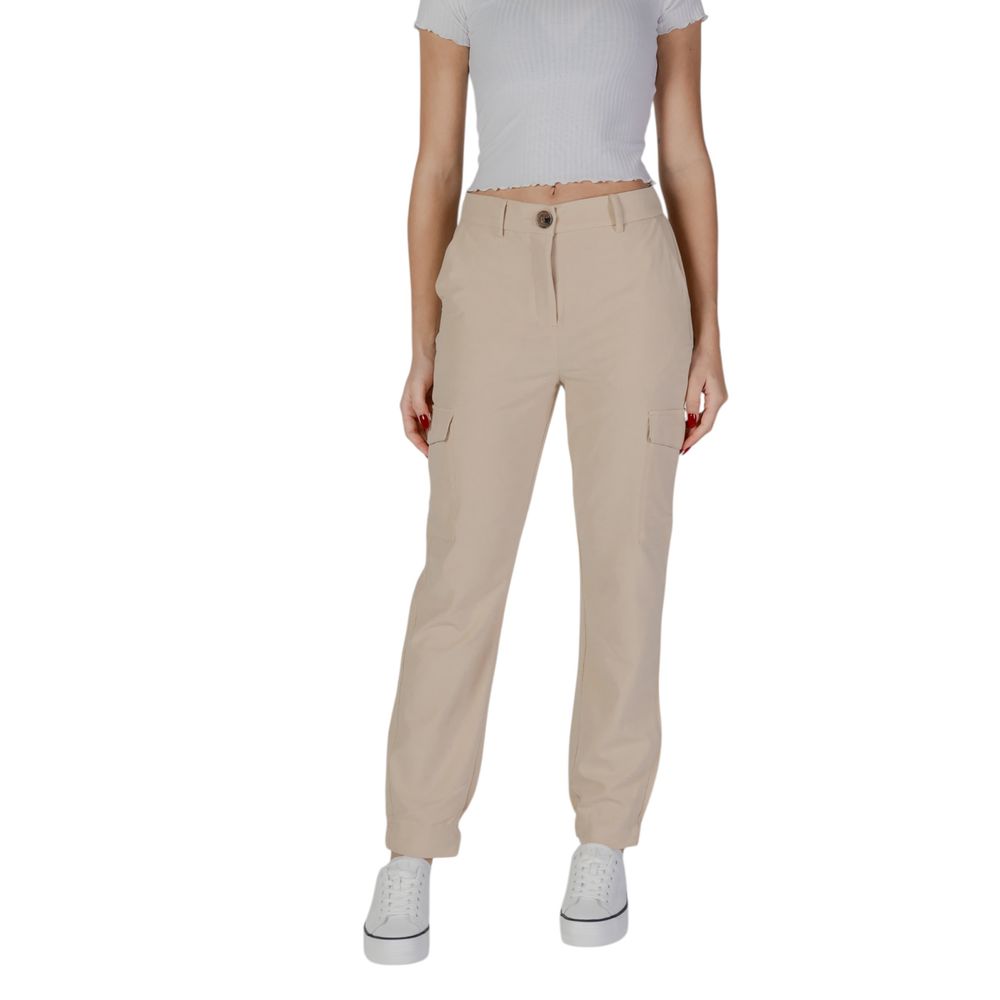 B.Young Beige Polyester Pant - Ginchy
