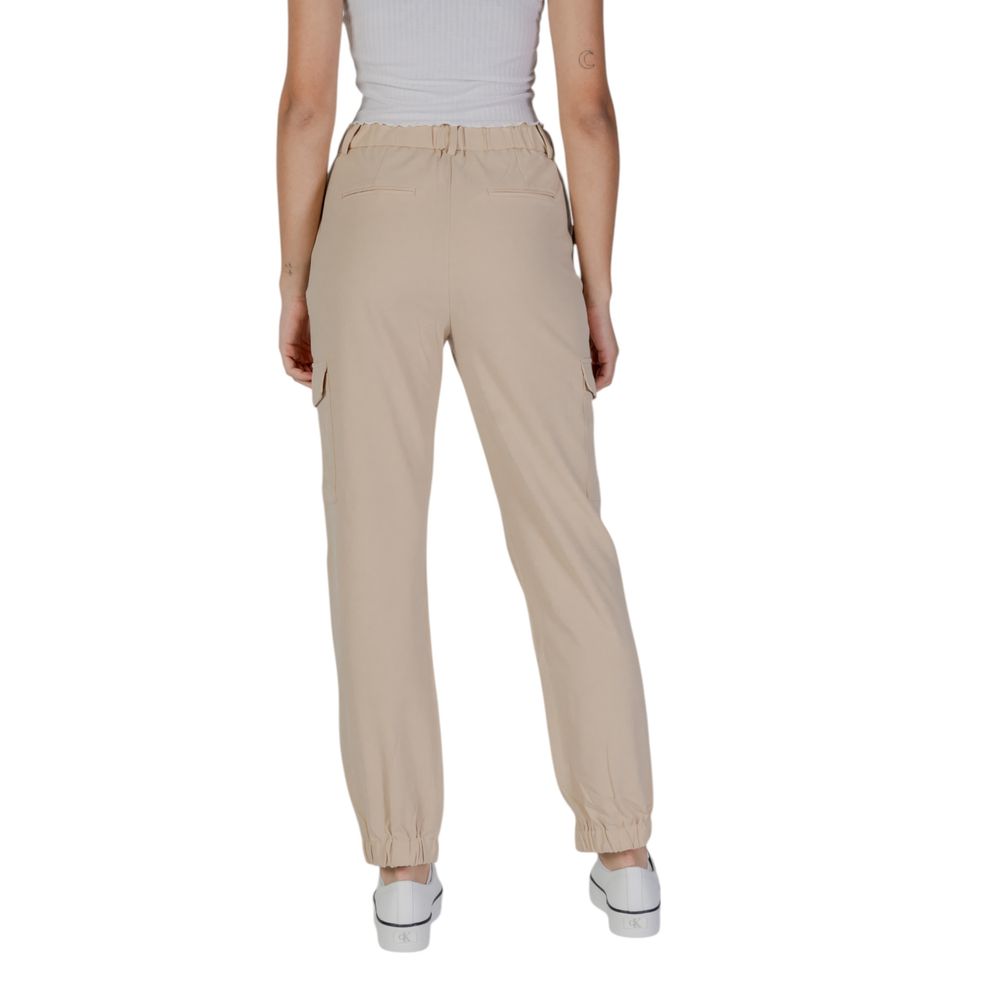 B.Young Beige Polyester Pant - Ginchy