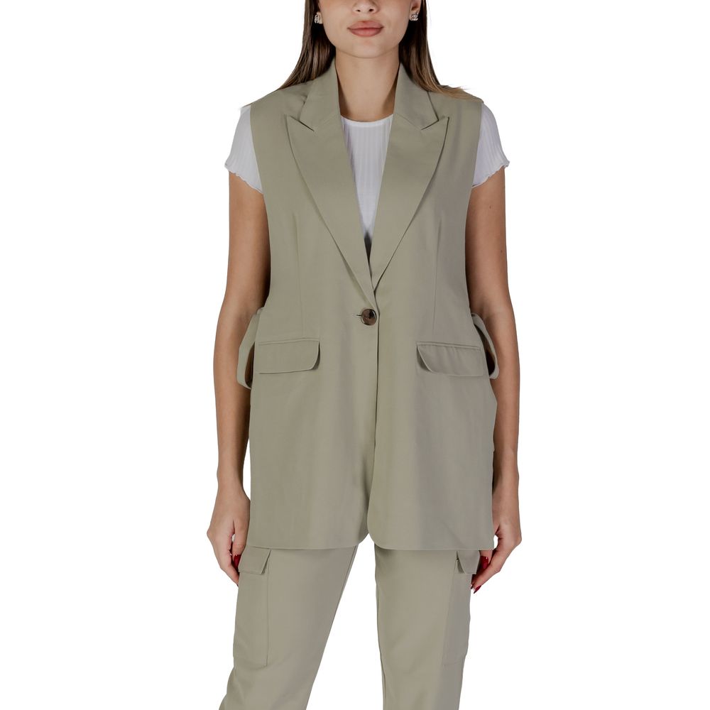 B.Young Green Polyester Waistcoat - Ginchy