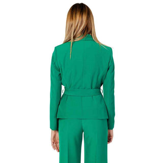 Sandro Ferrone Green Polyester Blazer