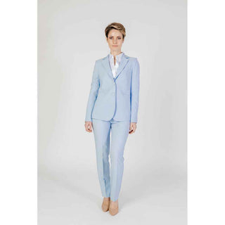 Sandro Ferrone Blue Polyester Blazer