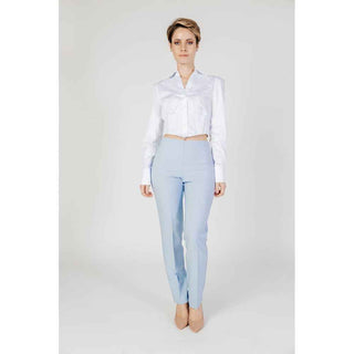 Sandro Ferrone Blue Polyester Pant