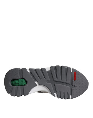 Versace Grey Leather Neoprene Chunky Low Top Squalo Sneakers Shoes - Ginchy