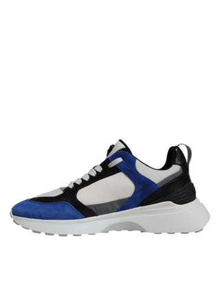 Versace Multicolor Canvas Quad Fabric Medusa Low Top Sneakers Shoes - Ginchy