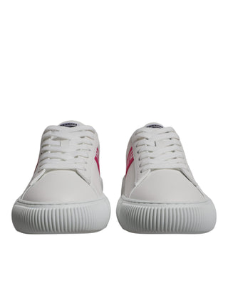 Versace White Pink Greca Print Platform Low Top Sneakers Shoes - Ginchy