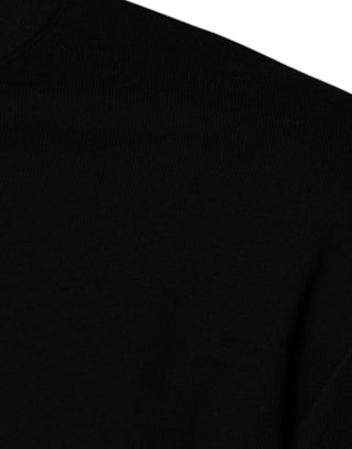 Versace Black Medusa Embroidery Crew Neck Pullover Sweater - Ginchy