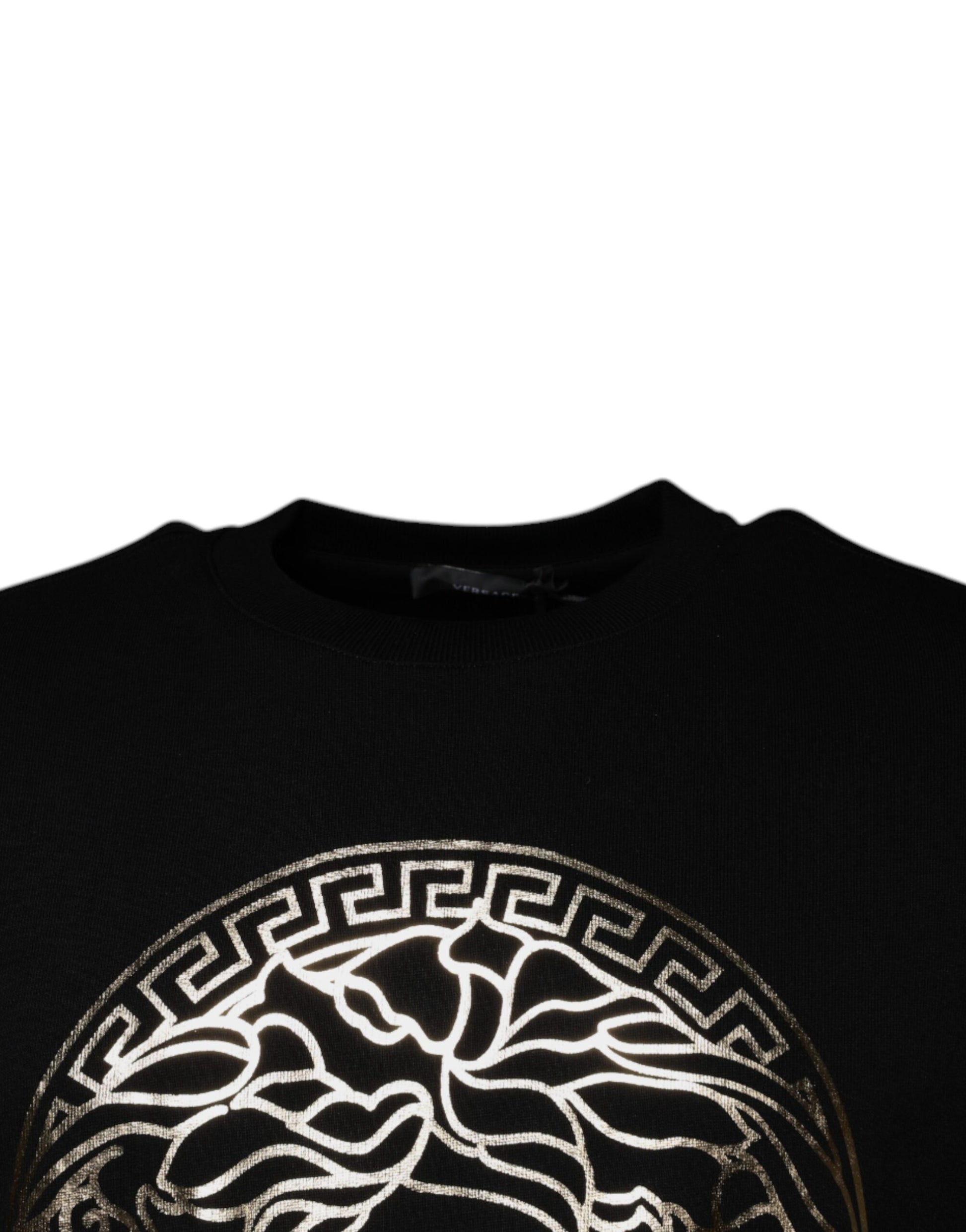 Versace Black Medusa Fleece Men Crew Neck Sweatshirt Sweater - Ginchy