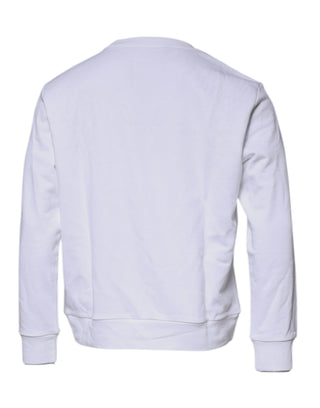 Versace White Medusa Embroidery Crew Neck Pullover Sweater - Ginchy
