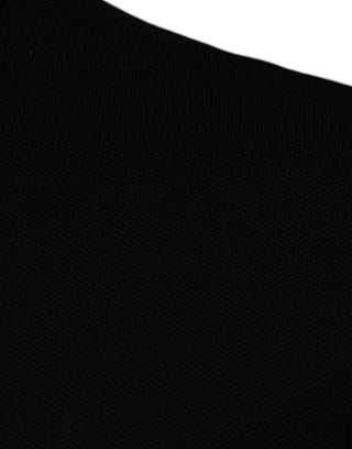Versace Black Viscose Collared Polo Short Sleeves T-shirt - Ginchy