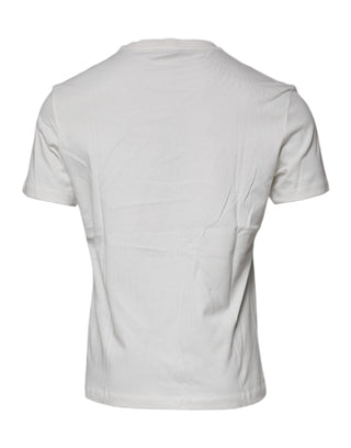 Versace White Medusa Print Cotton Crew Neck T-shirt - Ginchy