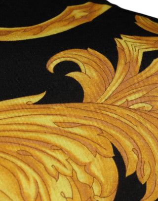 Versace Black Medusa Print Cotton Crew Neck T-shirt - Ginchy